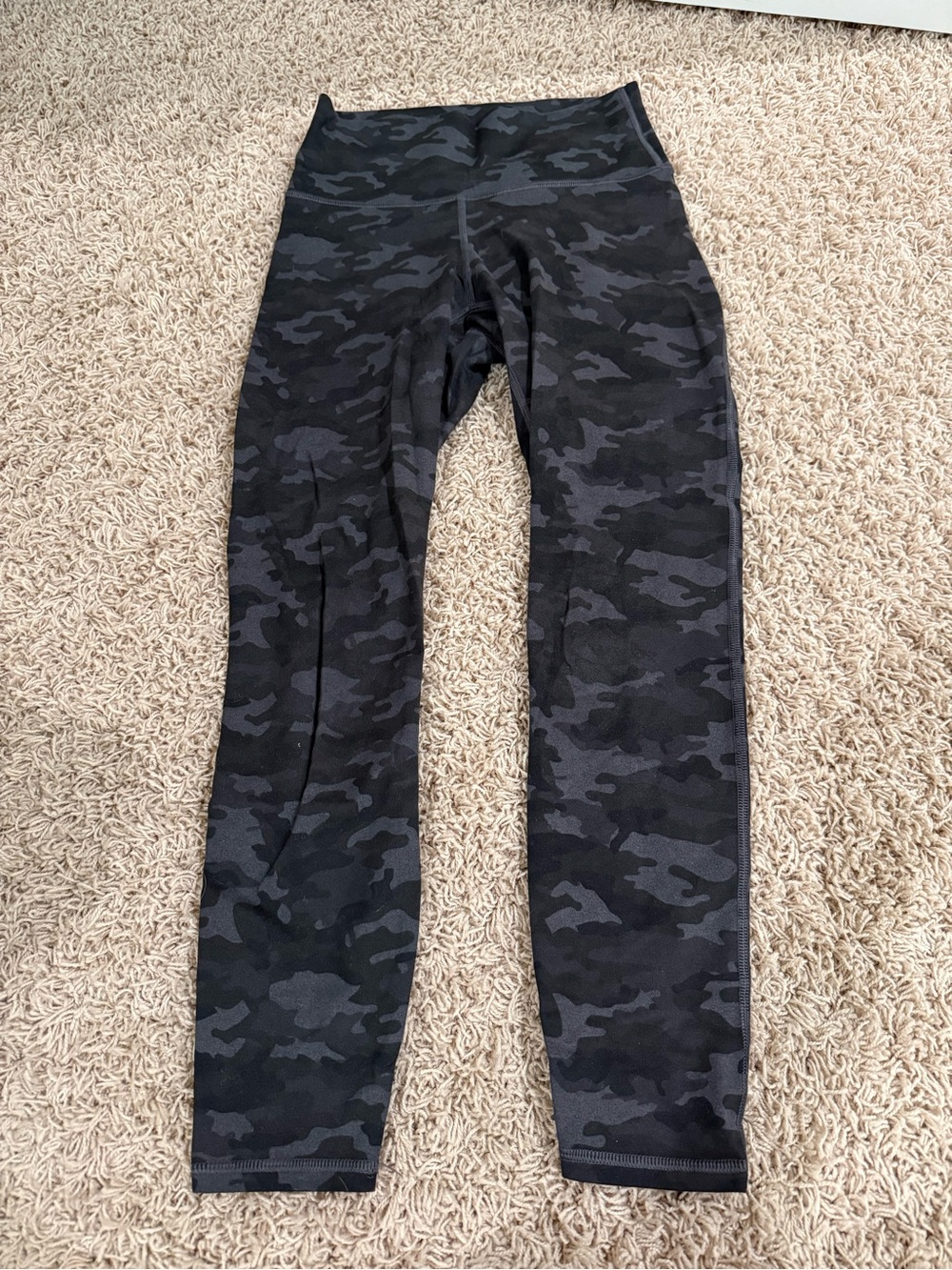 Fabletics Black Gray Camo High-Waist Leggings